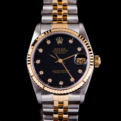 rolex oyster perpetual datejust gold with diamonds|Rolex Datejust 31mm gold.